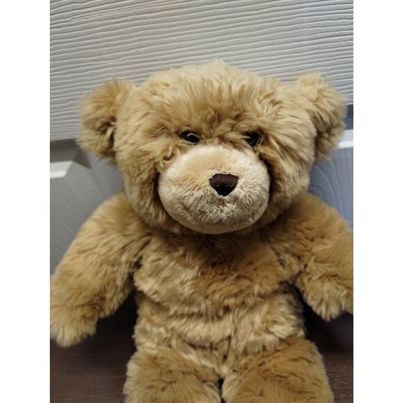 Build A Bear BABW Retired Vintage Tan Shaggy Furry Fuzzy Teddy Bear Brown Nose - Picture 2 of 8